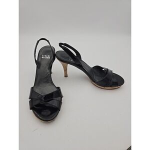 Stuart Weitzman Patent Leather Sandal Platform Cork Stiletto Pumps US 7 Gorgeous